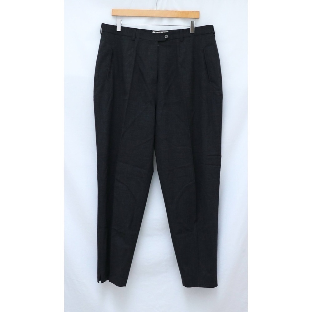 DAKS Signature Pants Straight Tapered Pleated 16 plus size office career classic